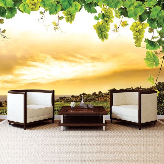 Jaune | Photomural vert, revêtement mural