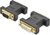 Ednet 84524 tussenstuk voor kabels VGA DVI-I Zwart