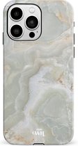 xoxo Wildhearts Marble Green Illusion - Single Layer - Hoesje geschikt voor iPhone 13 Mini - Marmer hoesje shockproof groen - Hard Case geschikt voor iPhone 13 Mini - Groen