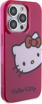 iPhone 15 Pro Max Backcase hoesje - Hello Kitty - Effen Roze - TPU (Zacht)