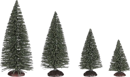 LuVille Kerstdorp Miniatuur Bomen - Set van 21 stuks