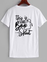 This Is BOOshit White Back Print Halloween Perfect Funny T-shirt