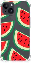 Smartphone hoesje Geschikt voor iPhone 15 Plus Telefoonhoesje met tekst met transparante rand Watermelons