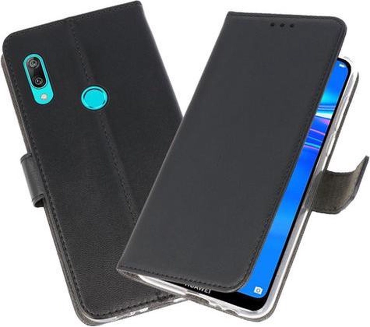 Bestcases Pasjeshouder Telefoonhoesje Huawei Y7 - Y7 Prime (2019) - Zwart