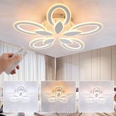 Plafondlamp Woonkamer Slaapkamer Kinderkamer Bloem Design Led 80W - Dimbaar - Wit Met Afstandsbediening