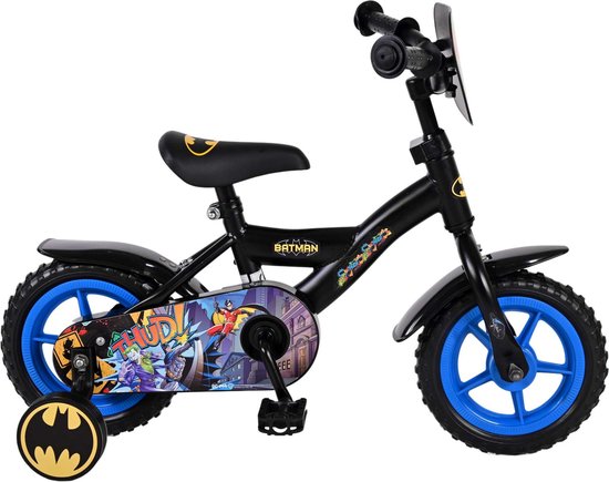 Foto: Batman kinderfiets jongens 10 inch zwart doortrapper