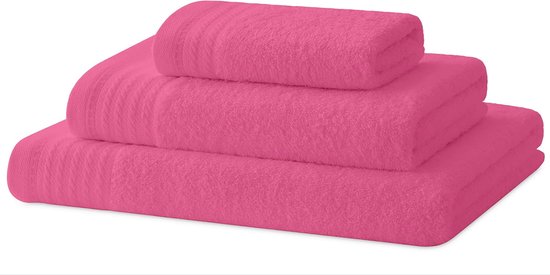 Badhanddoekenset - douchehanddoek, handdoek en bidetdoek - 100% katoen - 480 g/m2