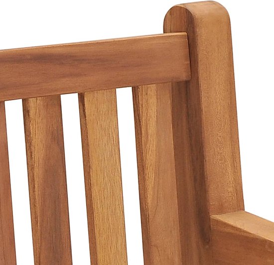 The Living Store Banc de jardin - Bois de teck - 228 x 69 x 92 cm - Mobilier de jardin romantique - Résistant à l'eau