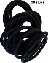 CHPN - Elastiekjes - Haar elastiek - 20 stuks - Zwart - Haar accessoires - Haarstyling - Elastiekjes voor paardenstaart - One size