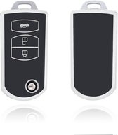 Autosleutel hoesje - TPU Sleutelhoesje - Sleutelcover - Autosleutelhoes - Geschikt voor Mazda -zw- C3 - Auto Sleutel Accessoires gadgets - Kado Cadeau man - vrouw