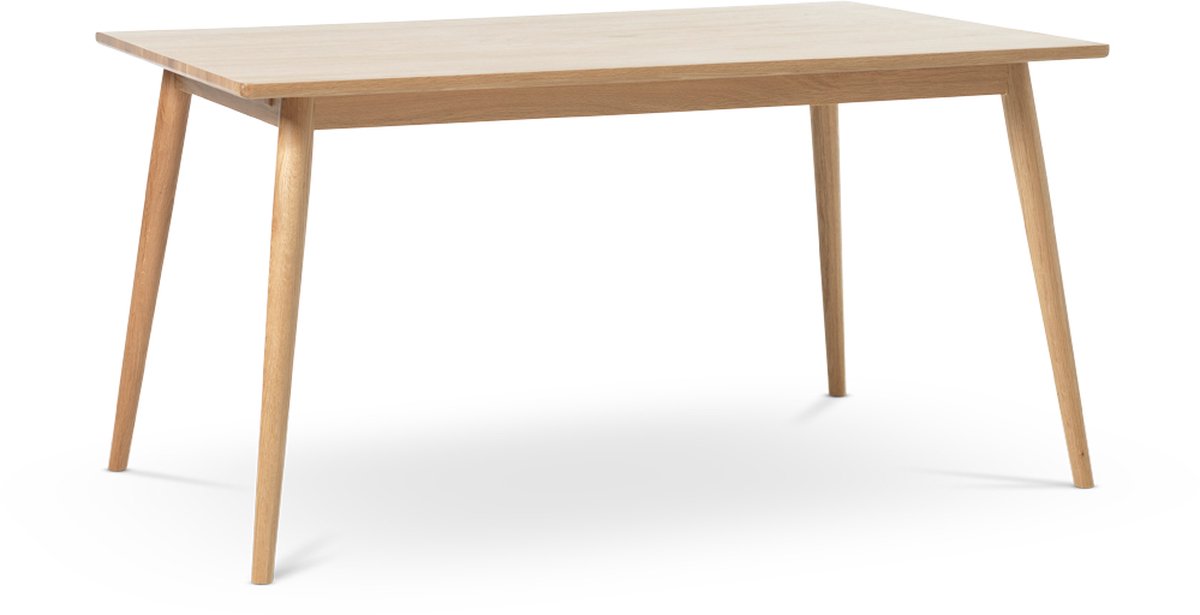 Olivine Boas Houten Eettafel Naturel Eiken - Verlengbaar - Scandinavisch - Eetkamertafel - Exclusief Verlengstuk - 150 x 90 cm