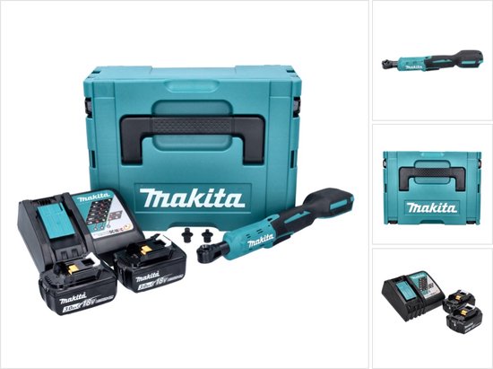 Makita DWR 180 RFJ accuschroevendraaier 18 V 47,5 Nm 1/4" 3/8" + 2x accu 3.0 Ah + lader + Makpac