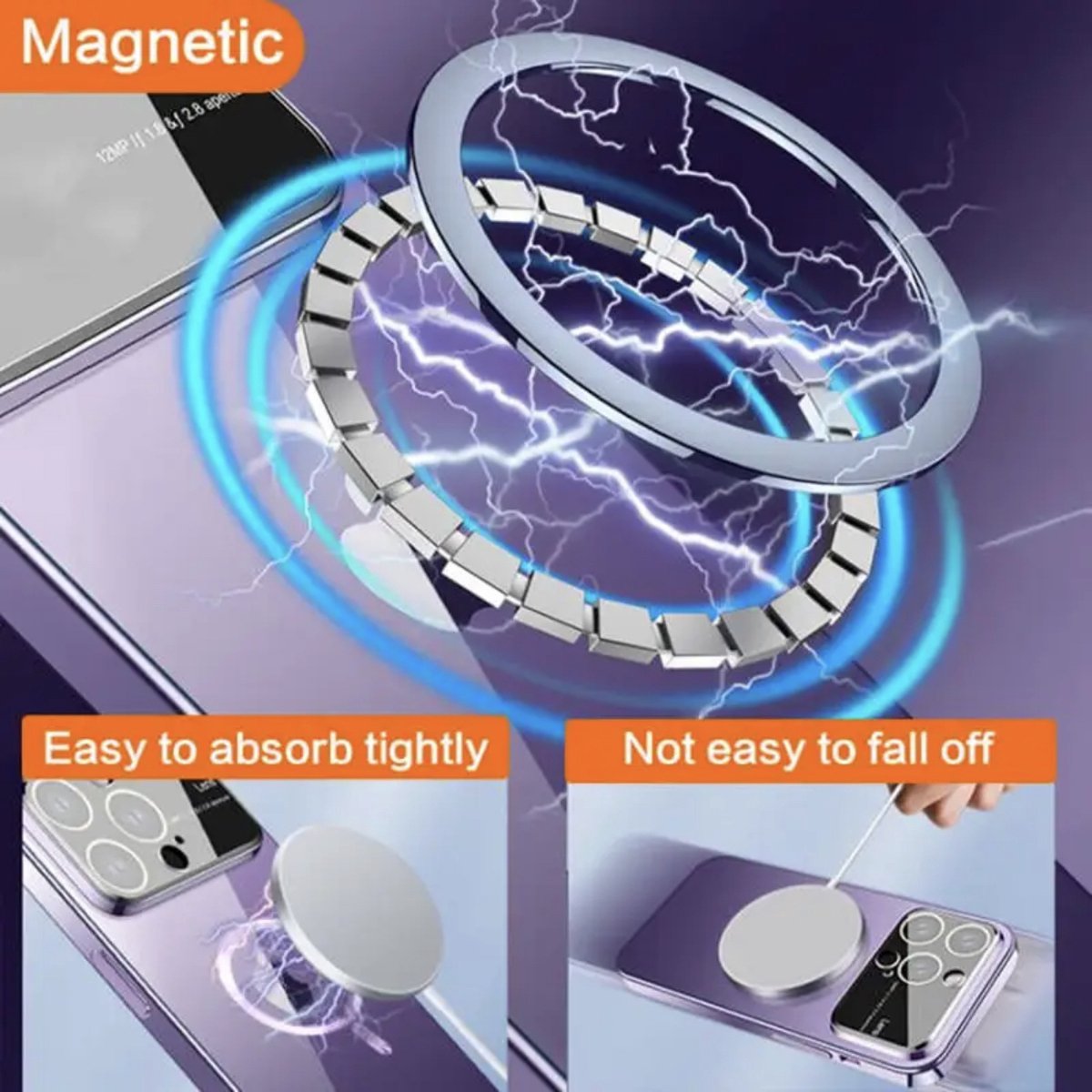 Luxe Magnetische Glazen Lensbeschermhoes Voor Iphone 15 + Gratis Screenprotector