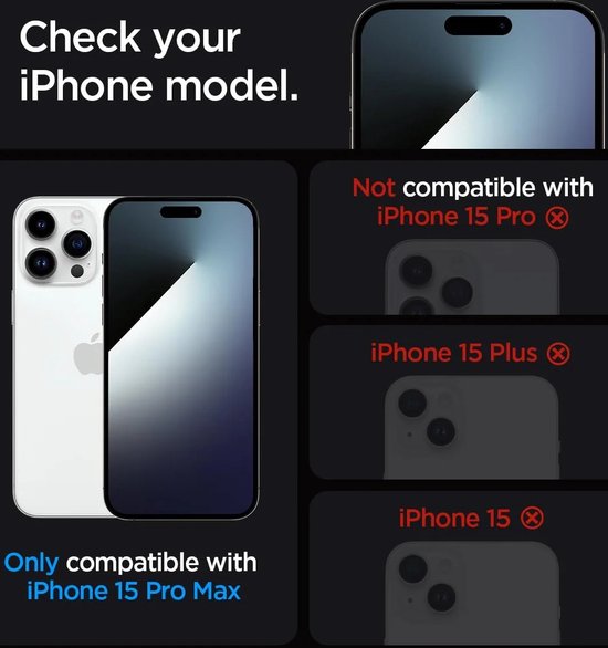Spigen EZ Fit Screen protector geschikt voor iPhone 15 Pro Max met installatie tools - 2 Stuks