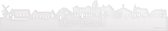 Skyline Loppersum Wit Glanzend - 120 cm - Woondecoratie - Wanddecoratie - Meer steden beschikbaar - Woonkamer idee - City Art - Steden kunst - Cadeau voor hem - Cadeau voor haar - Jubileum - Trouwerij - WoodWideCities
