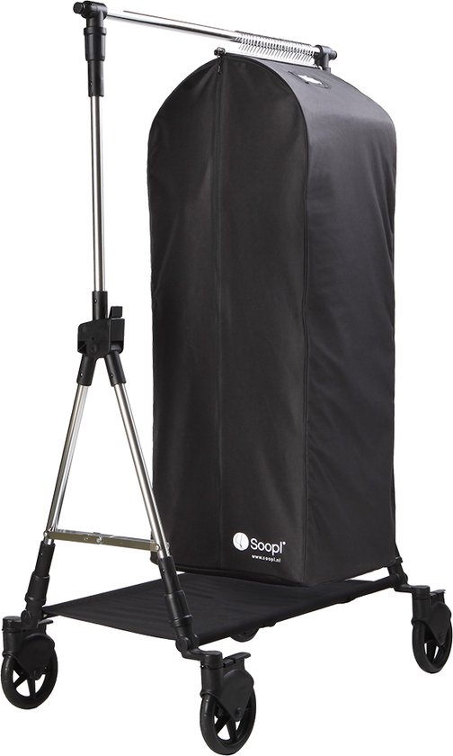 Soopl Fashion Bag XL - Speciaal ontwikkeld voor de Soopl Fashion Trolley - Voor al je hangende kleding - Zwart, design - Waterafstotend