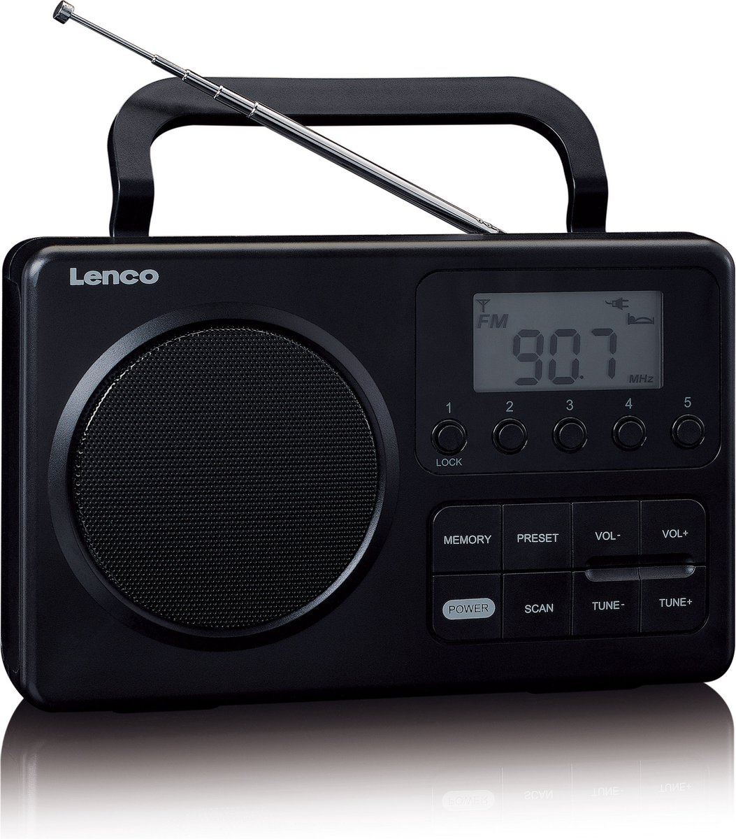 Lenco MPR-035BK Draagbare Radio op Batterijen en Netstroom thumbnail 6
