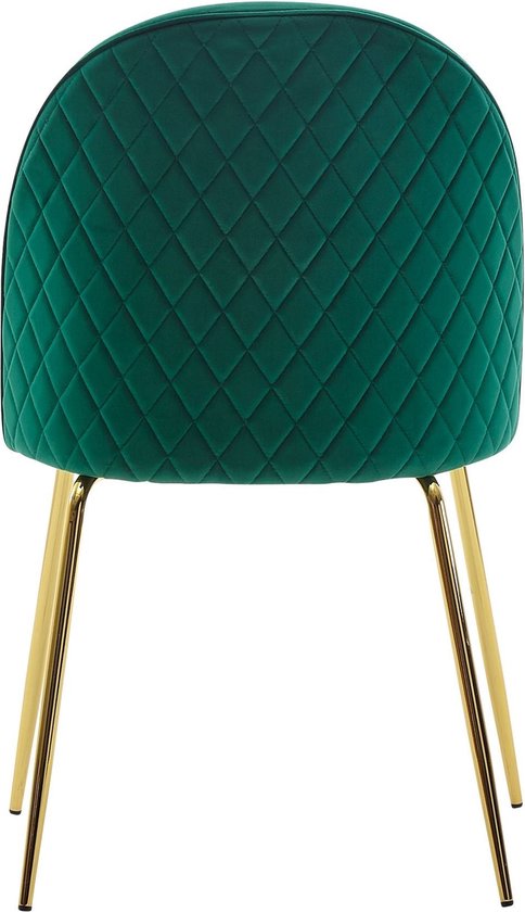 CLIPOP Eetkamerstoel 2/4st Set fluweel Stoel met armleuningen en metalen poten Gestoffeerde stoel Keukenstoel Lounge stoel Vrijetijdsstoel (4, Crème