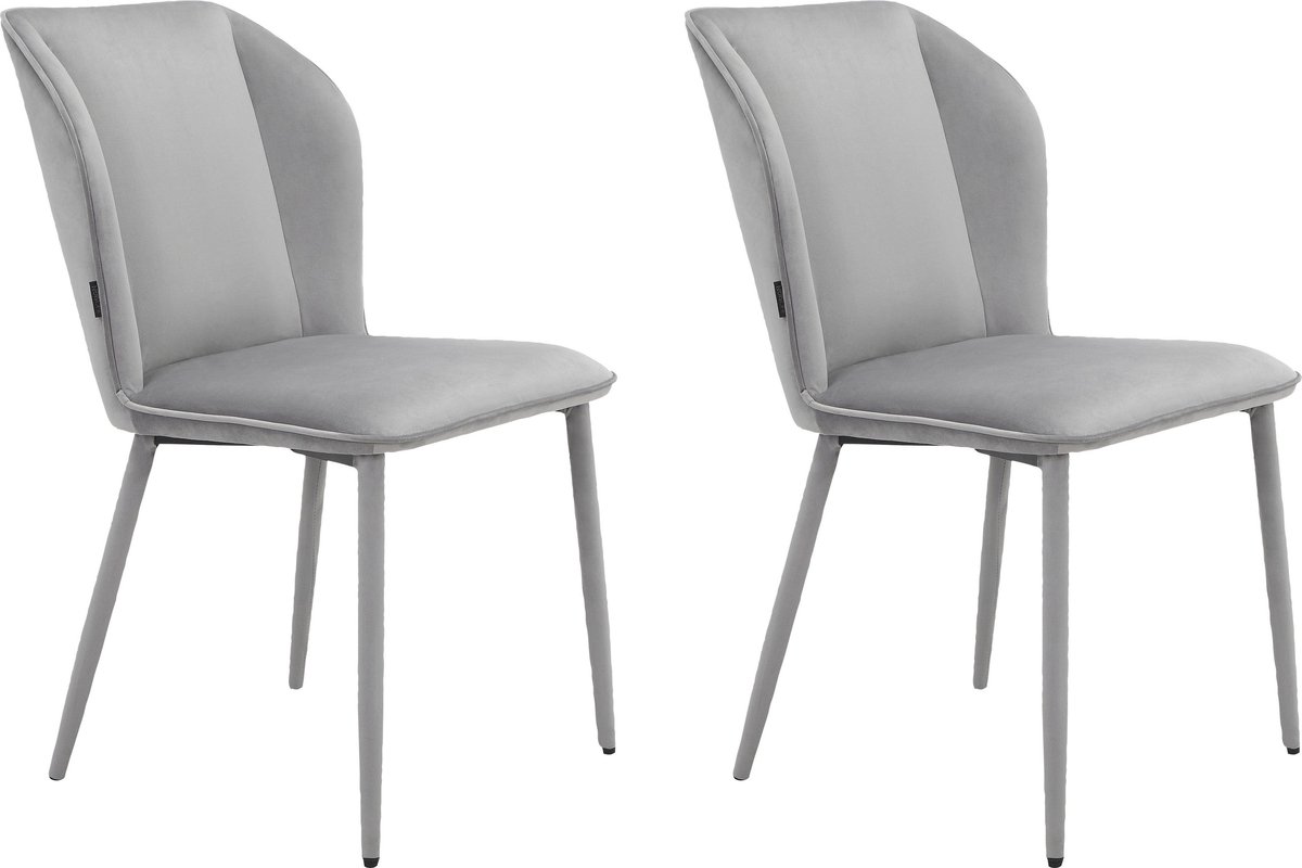 Wilma-Eetkamerstoel - 2 Pack - Grijs