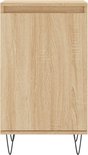 Dressoir met eikenprint, zwarte hairpin poten.