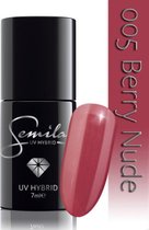 Semilac | Gel Nagellak | 005 Berry Nude | Gel Polish | 7 ml | Rood Nude