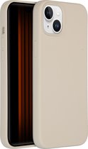 Accezz Hoesje Geschikt voor iPhone 15 Plus Hoesje Siliconen - Accezz Liquid Silicone Backcover - beige