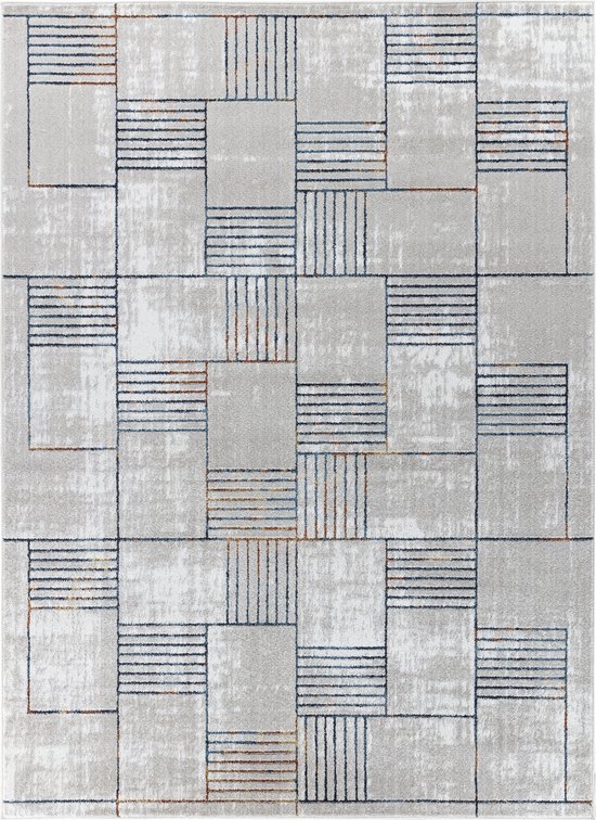 Surya Syracusa vintage vloerkleed voor de woonkamer gangvloer keukentapijt traditioneel groot meerkleurig onderhoudsvriendelijk boho-tapijt van 120 x 170 cm oranje beige en roze 120x170cm