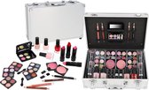 Make-Up - Organizer - Make-Up Koffer - 43 Delig - Incl Inhoud, Slot en Spiegel - Vegan - Zilver - Beauty Case