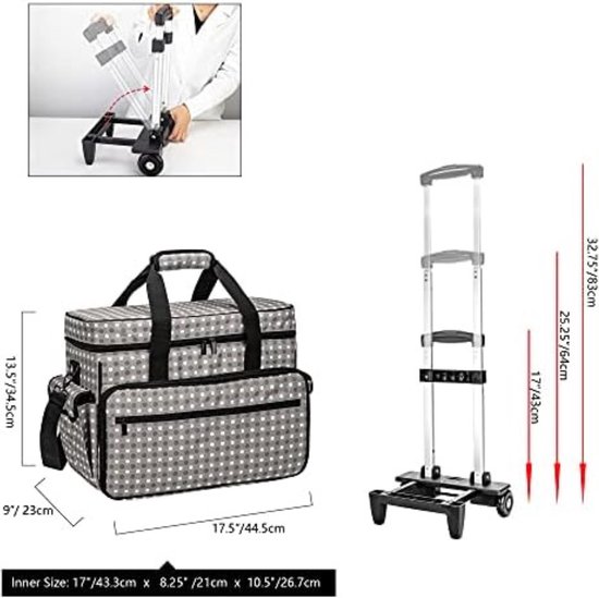 Toyota naaimachine trolley tas zwart trolley - Naaimachines kopen? | Korting tot 16