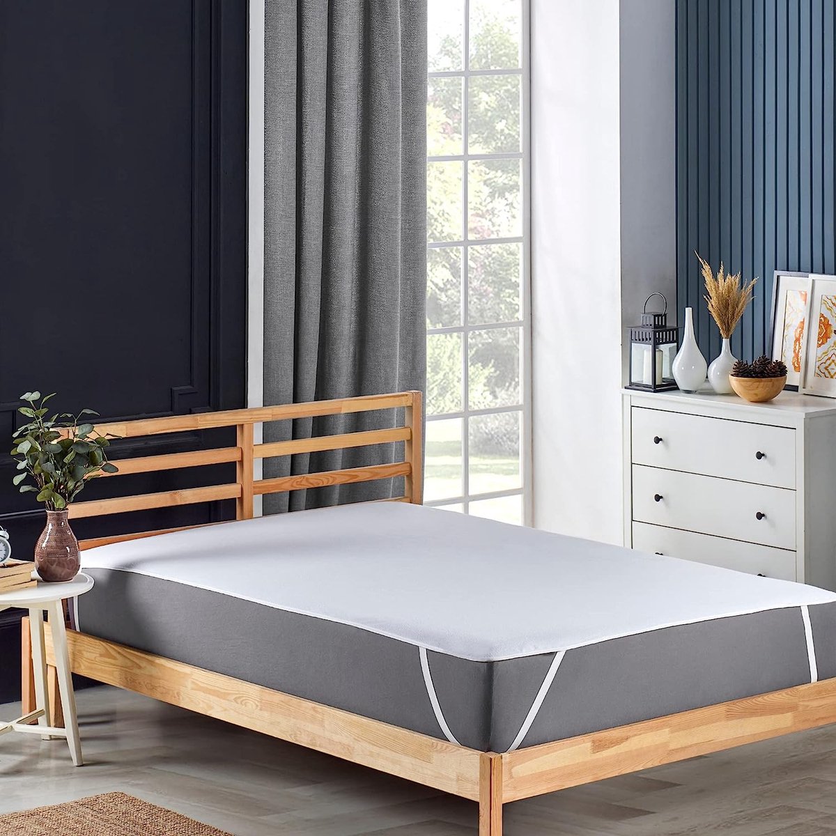 Flowen Protège Matelas 90x190 / 90x200 cm Alèse Imperméable en Coton Flowen Protège Matelas 90x190 / 90x200 cm Alèse Imperméable en Coton