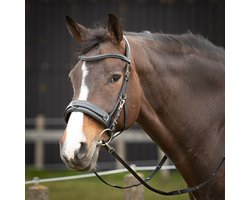 Harry's Horse - Kaptoom hoofdstel - Leder Comfort - Zwart - Maat Pony