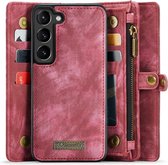 CaseMe 008 2-in-1 Book Case & Back Cover met Portemonnee - Geschikt voor Samsung Galaxy S23 Hoesje - Roze