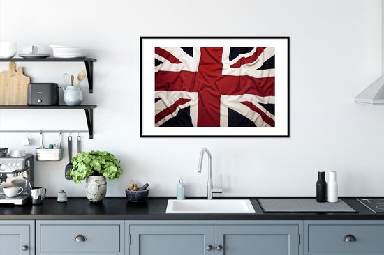 Affiche avec cadre Drapeaux - Le drapeau de la Groot- cadre photo noir - 90x60 cm - Affiche avec cadre