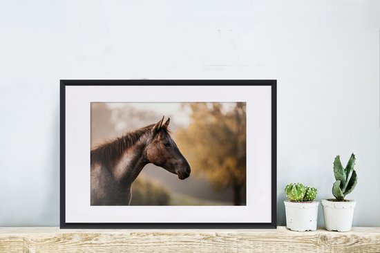 Brun Grijs Quarter horse le matin 60x40 cm