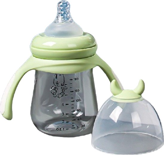  - LuxeBass Babyfles met Handvaten | Voedingsfles Melkfles voor Baby | 180ml Groen