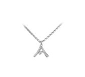 The Jewelry Collection Ketting Zirkonia A 1,4 mm 42 cm - Zilver Gerhodineerd