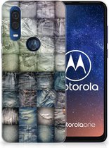 Coque pour Motorola One Vision Coque Smartphone Jeans