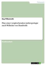 Plan einer vergleichenden Anthropologie nach Wilhelm von Humboldt