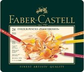 Kleurpotlood Faber Castell Polychromos etui à 24 stuks doos met 2 stuks