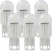 Lampe LED Groenovatie Raccord G9 - 3W - 47x18 mm - Dimmable - Paquet de 6 - Blanc Chaud