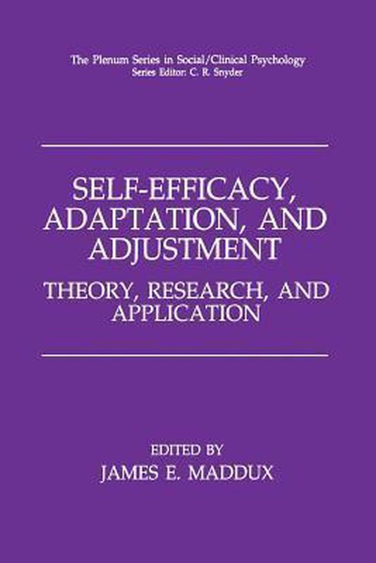 SelfEfficacy, Adaptation, and Adjustment 9781475764987 Boeken