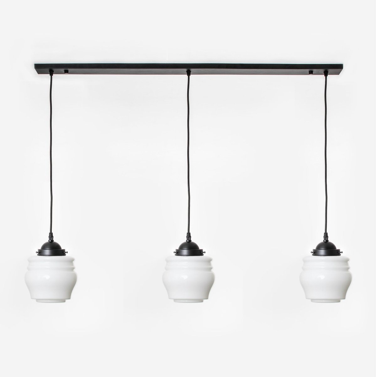 Coloured by Art 3 x Bloemknop lampen aan plafondbalk Moonlight - Art Deco Trade Wit