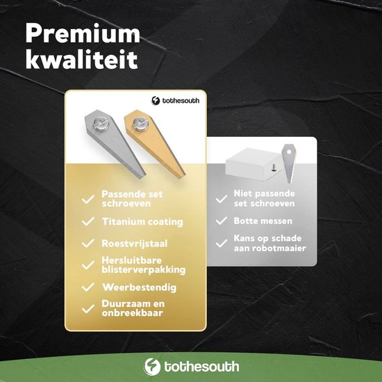 To the South® Universele Robotmaaier Mesjes geschikt voor o.a. Bosch Indego & Honda Miimo HRM 40 (Live) & HRM 70 Live Titanium - 6 stuks van To the South — afbeelding 5