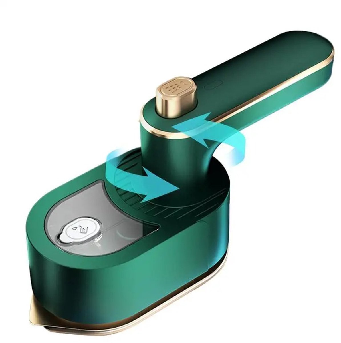 Bealive® Kledingstomer - Strijkmachine - Draagbaar - Opvouwbaar - Reisformaat - Elektronisch - Kunststof - Groen - Gouden details - 40W - 10x7x12 cm - Handig voor reizen, werken of stylen