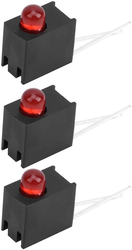 50 Stuks LED Houders – Zwart Plastic – Voor 3, 5, 8 Of 10 Mm LED – Werktemperatuur -20°C Tot 120°C – Stevig En Duurzaam – Voor Montage Op Printplaten