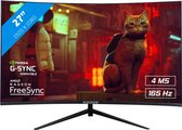 Bol.com RAIDER Pro Gaming Monitor - FreeSync/G-Sync - 165Hz - Curved - 27 inch aanbieding