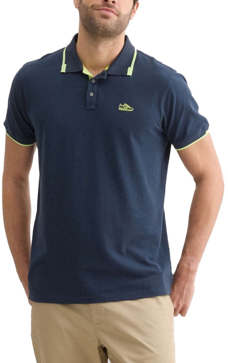 Munich Varsity Lifestyle Korte Mouw Poloshirt Blauw M Man