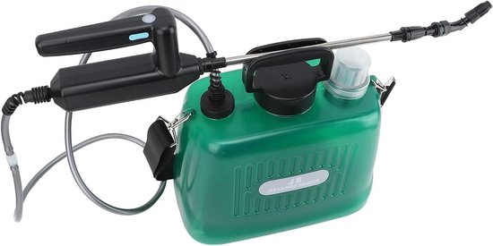SYLSTAR Elektrische Druksproeier 5L – USB-C Oplaadbaar, Met Telescoopstang, 3 Sproeikoppen En Schouderriem