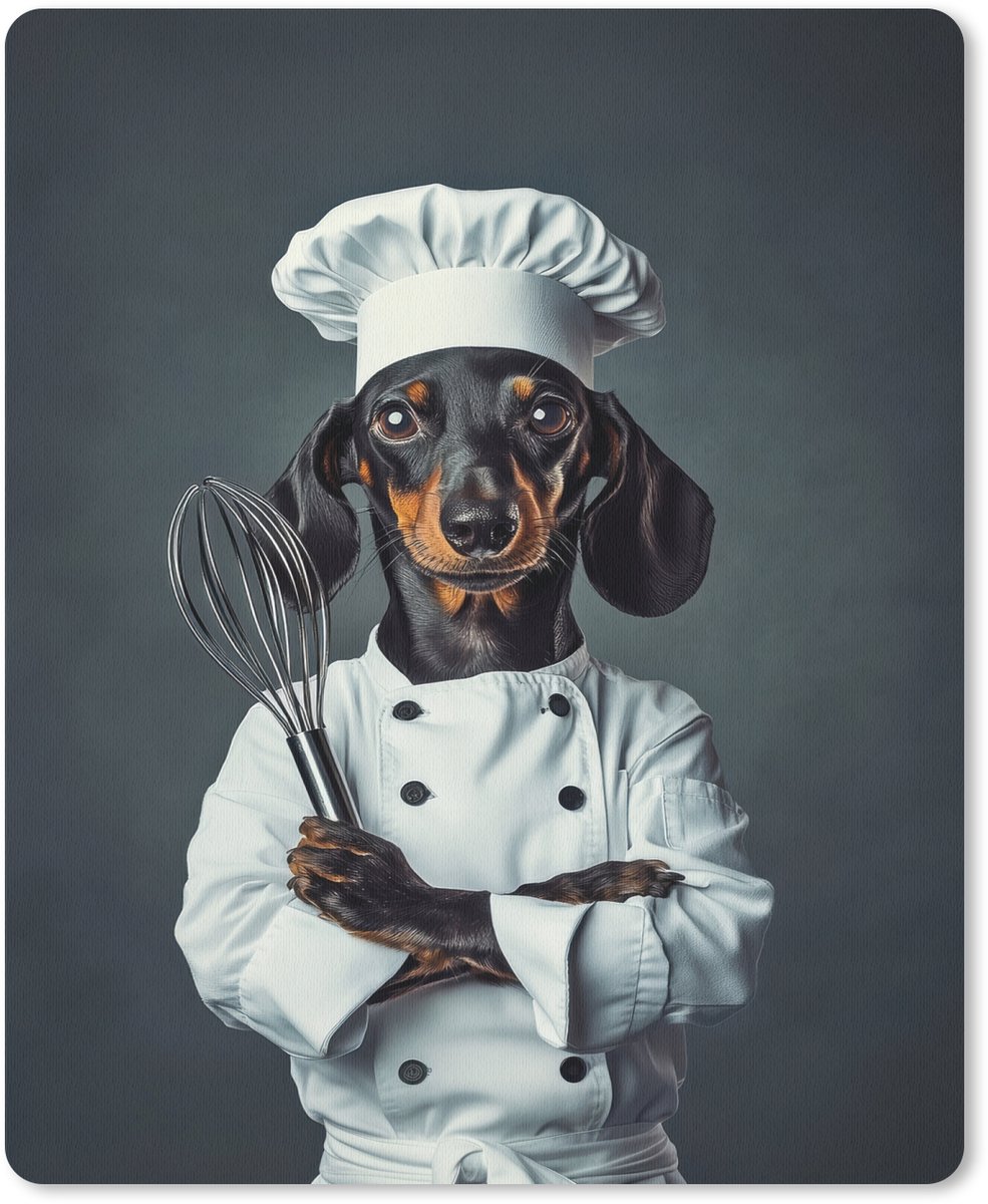 Muismat 19x23 cm - Mousepad Hond - Garde - Kok - Muismatten