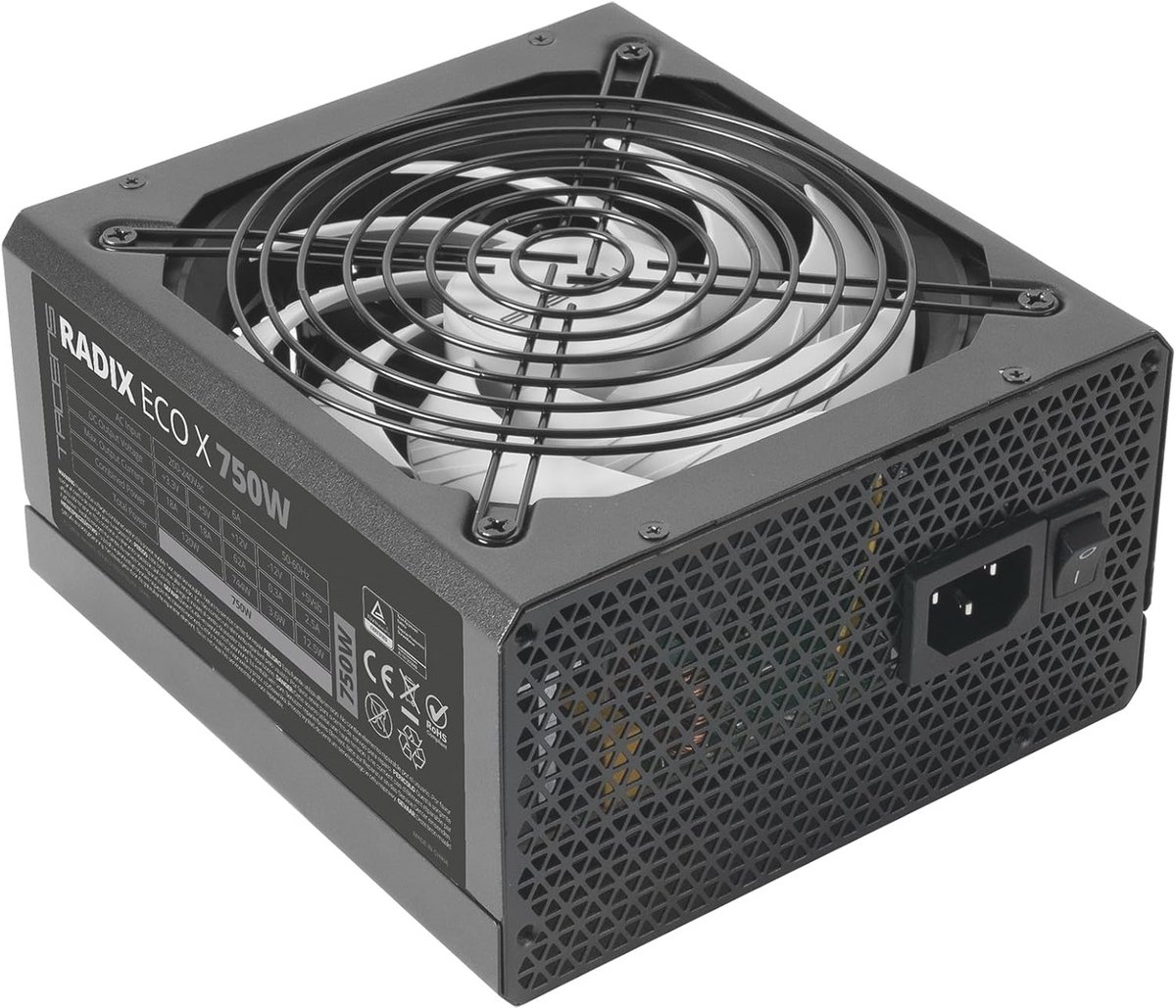750W ATX Voeding met 6 Jaar Garantie - Ultra-Stille 140mm Ventilator & 87% Efficiëntie